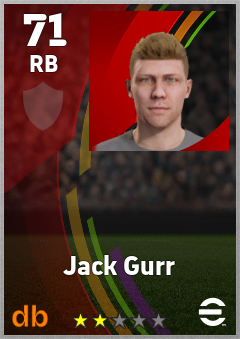 Jack Gurr eFootball player card