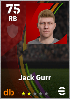 Jack Gurr eFootball player card