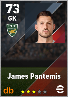 James Pantemis — GK, OVR 73, MAX 73