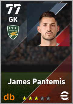 James Pantemis — GK, OVR 77, MAX 77