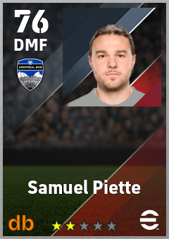 Samuel Piette — DMF, OVR 76, MAX 76