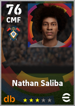 Nathan Saliba — CMF, OVR 76, MAX 76