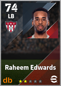 Raheem Edwards — LB, OVR 74, MAX 74