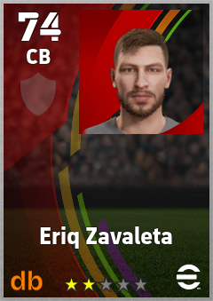 Eriq Zavaleta — CB, OVR 74, MAX 74