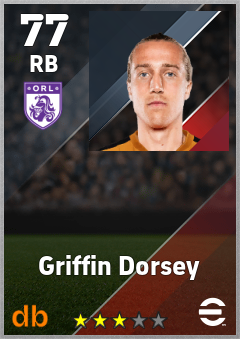 Griffin Dorsey — RB, OVR 77, MAX 77