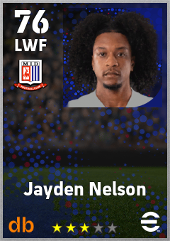 Jayden Nelson — LWF, OVR 76, MAX 76