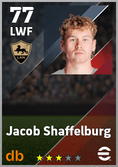 Jacob Shaffelburg — LWF, OVR 77, MAX 77