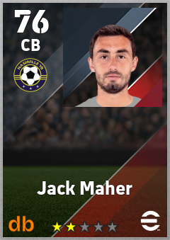 Jack Maher — CB, OVR 76, MAX 76