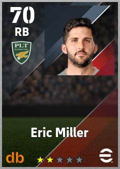 Eric Miller — RB, OVR 70, MAX 70