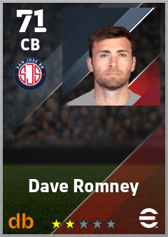 Dave Romney — CB, OVR 71, MAX 71