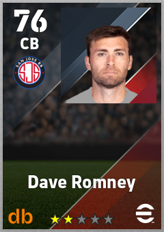 Dave Romney — CB, OVR 76, MAX 76