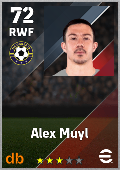 Alex Muyl — RWF, OVR 72, MAX 72