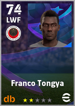 Franco Tongya — LWF, OVR 74, MAX 74