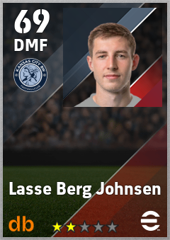 Lasse Berg Johnsen — DMF, OVR 69, MAX 69