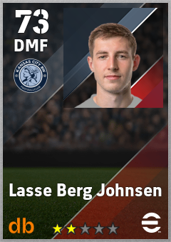 Lasse Berg Johnsen — DMF, OVR 73, MAX 73