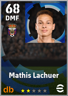 Mathis Lachuer — DMF, OVR 68, MAX 68