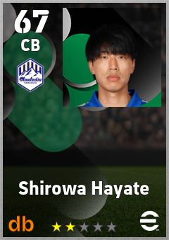 Shirowa Hayate — CB, OVR 67, MAX 67