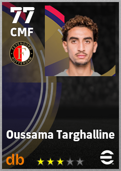 Oussama Targhalline — CMF, OVR 77, MAX 77