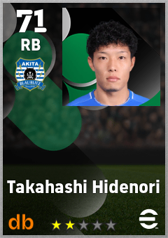 Takahashi Hidenori — RB, OVR 71, MAX 71