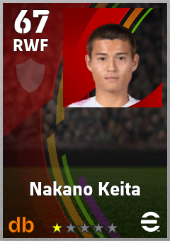 Nakano Keita — RWF, OVR 67, MAX 67