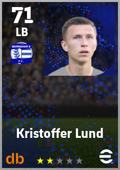 Kristoffer Lund — LB, OVR 71, MAX 71
