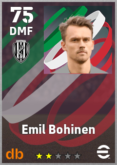 Emil Bohinen — DMF, OVR 75, MAX 75