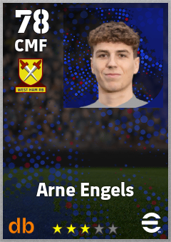 Arne Engels — CMF, OVR 78, MAX 78