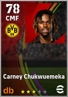 Carney Chukwuemeka — CMF, OVR 78, MAX 78
