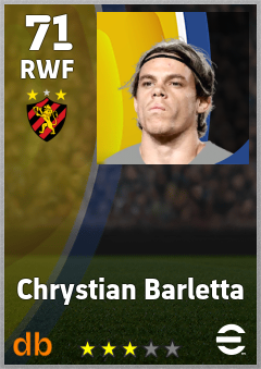Chrystian Barletta — RWF, OVR 71, MAX 71