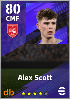 Alex Scott — CMF, OVR 80, MAX 80