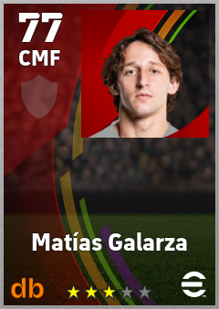 Matías Galarza — CMF, OVR 77, MAX 77