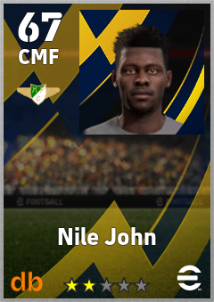Nile John — CMF, OVR 67, MAX 67