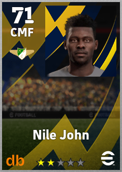 Nile John — CMF, OVR 71, MAX 71