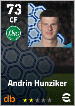 Andrin Hunziker — CF, OVR 73, MAX 73