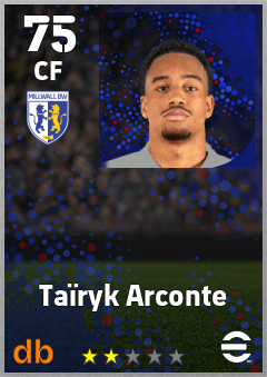 Taïryk Arconte — CF, OVR 75, MAX 75
