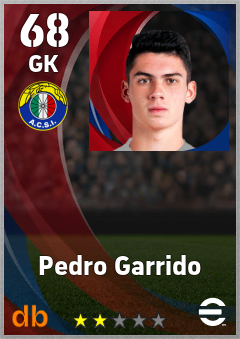 Pedro Garrido — GK, OVR 68, MAX 68