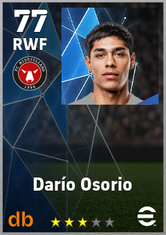 Darío Osorio — RWF, OVR 77, MAX 77