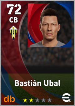 Bastián Ubal — CB, OVR 72, MAX 72