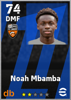 Noah Mbamba — DMF, OVR 74, MAX 74