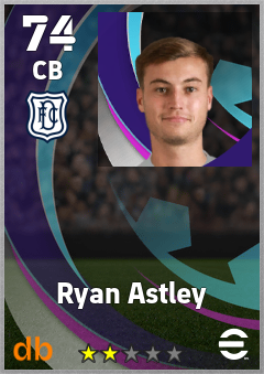 Ryan Astley — CB, OVR 74, MAX 74