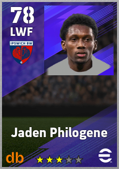 Jaden Philogene — LWF, OVR 78, MAX 78