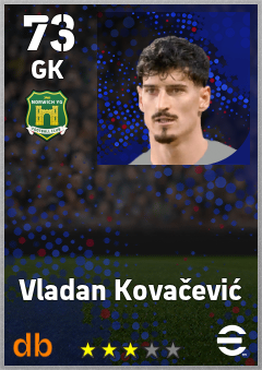 Vladan Kovačević — GK, OVR 73, MAX 73