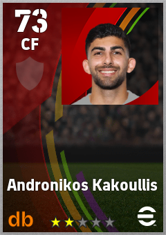 Andronikos Kakoullis — CF, OVR 73, MAX 73