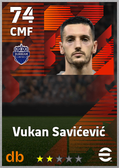 Vukan Savićević — CMF, OVR 74, MAX 74