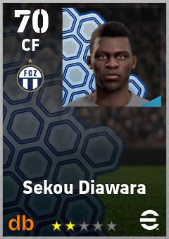 Sekou Diawara — CF, OVR 70, MAX 70
