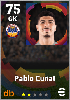 Pablo Cuñat — GK, OVR 75, MAX 75