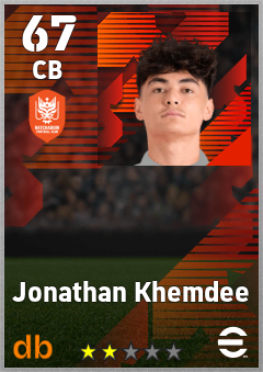 Jonathan Khemdee — CB, OVR 67, MAX 67