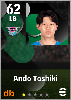 Ando Toshiki — LB, OVR 62, MAX 62