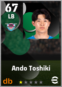 Ando Toshiki — LB, OVR 67, MAX 67