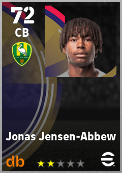 Jonas Jensen-Abbew — CB, OVR 72, MAX 72